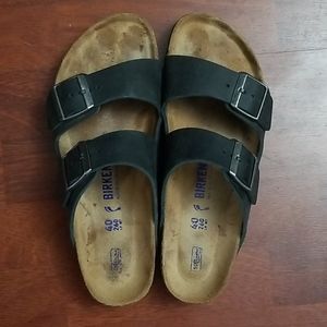 Birkenstock Arizona Sandals Black Leather 40
